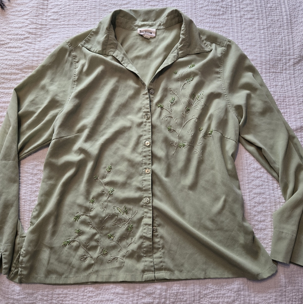 Pretty Vintage Beaded Blouse